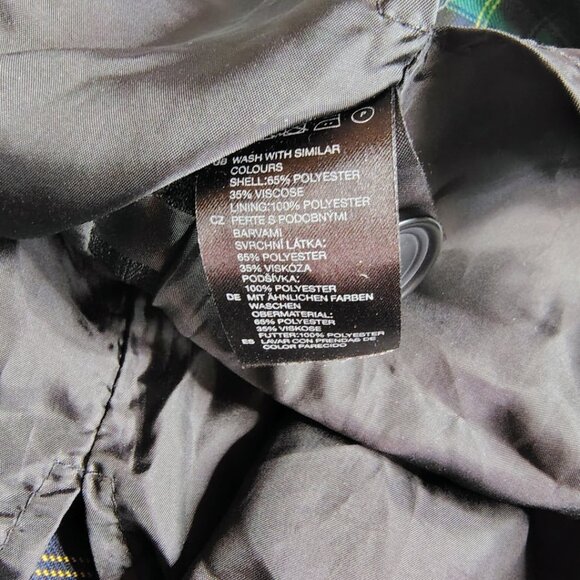 Divided by H&M Skirt Womens Medium Tartan Plaid Pleated Harry Potter Slytherin - Picture 5 of 9